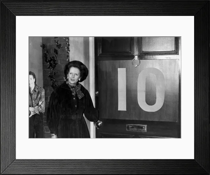 Framed Print : Margaret Thatcher at opening of TV studios in Maidstone - January 1984 Framed Print : Margaret Thatcher at opening of TV studios in Maidstone - January 1984