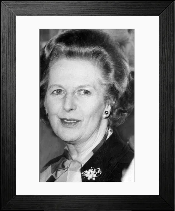 Framed Print : Margaret Thatcher smiling - June 1986 Framed Print : Margaret Thatcher smiling - June 1986