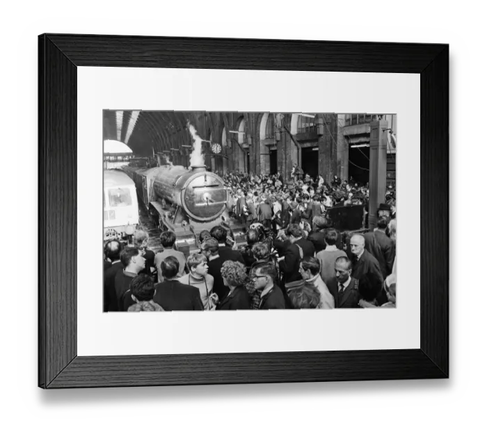 Framed Print : The Flying Scotsman - Trainspotter Special. The Flying Scotsman arrives Framed Print : The Flying Scotsman - Trainspotter Special. The Flying Scotsman arrives