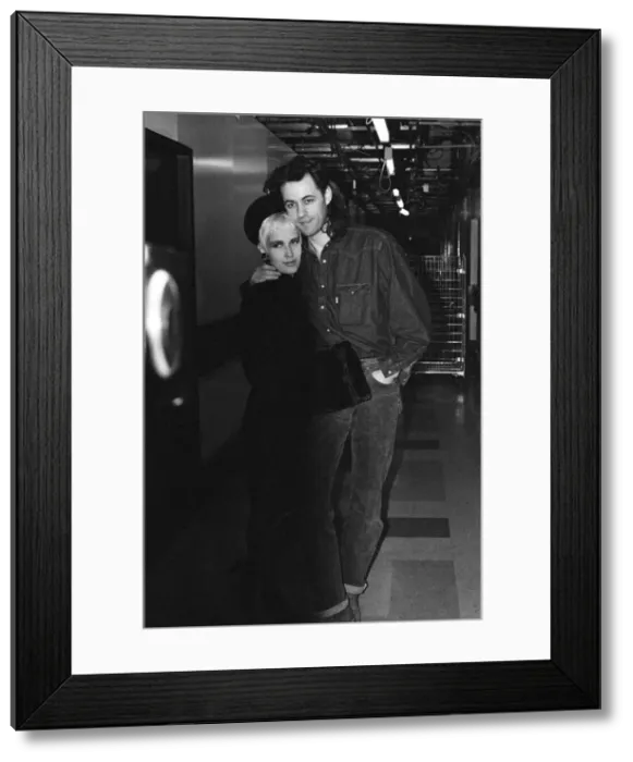 Framed Print : Bob Geldof and Paula Yates at LAP. 30th November 1987 Framed Print : Bob Geldof and Paula Yates at LAP. 30th November 1987
