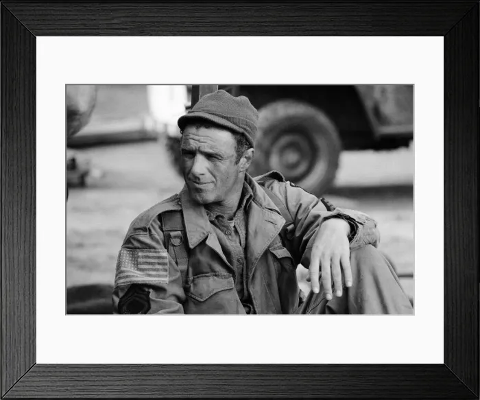 Framed Print : The filming of A Bridge Too Far'in Deventer, Holland