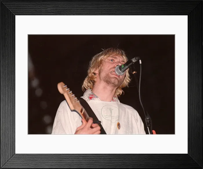Framed Print : Reading 1992 revisited - 30th August 1992 - Nirvana headlining - Kurt Cobain - Copyright Framed Print : Reading 1992 revisited - 30th August 1992 - Nirvana headlining - Kurt Cobain - Copyright