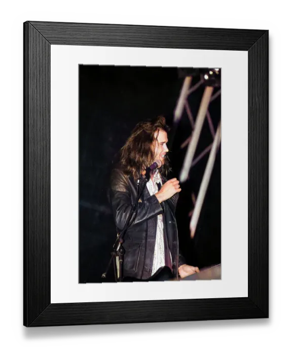 Framed Print : Reading 1992 revisited - 30th August 1992 - Nirvana headlining - Bassist Krist Noveselic