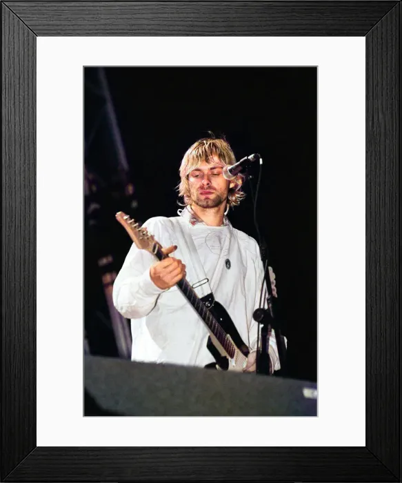 Framed Print : Reading 1992 revisited - 30th August 1992 - Nirvana headlining - Kurt Cobain - Copyright Framed Print : Reading 1992 revisited - 30th August 1992 - Nirvana headlining - Kurt Cobain - Copyright