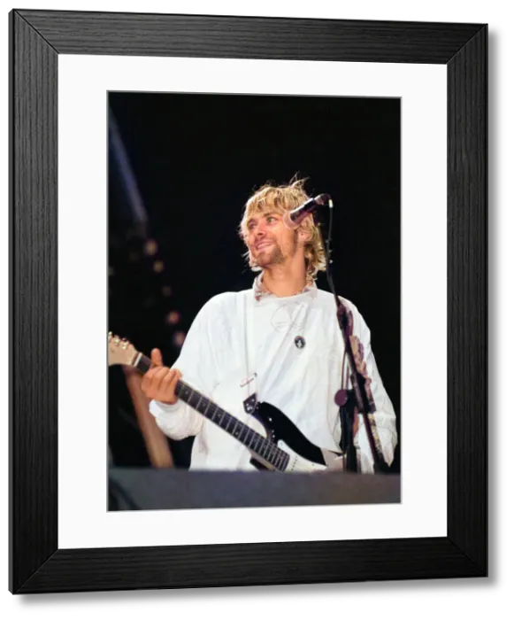 Framed Print : Reading 1992 revisited - 30th August 1992 - Nirvana headlining - Kurt Cobain - Copyright