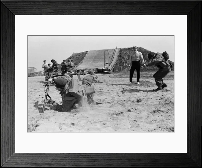 Framed Print : The filming of A Bridge Too Far'in Deventer, Holland. 10th May 1976 Framed Print : The filming of A Bridge Too Far'in Deventer, Holland. 10th May 1976