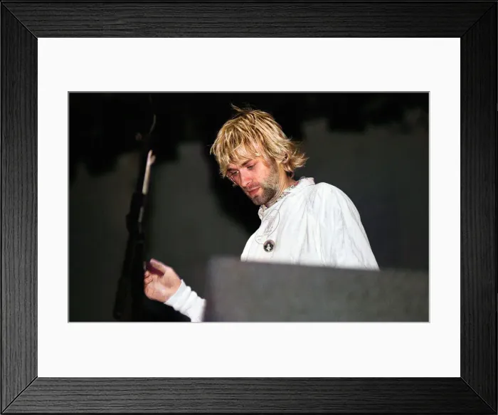 Framed Print : Reading 1992 revisited - 30th August 1992 - Nirvana headlining - Kurt Cobain - Copyright