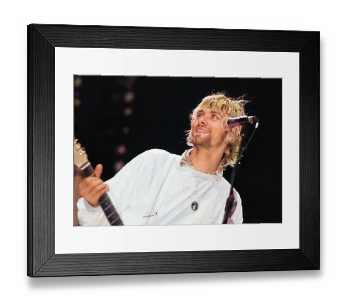 Framed Print : Reading 1992 revisited - 30th August 1992 - Nirvana headlining - Kurt Cobain - Copyright