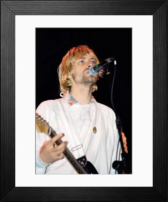 Framed Print : Reading 1992 revisited - 30th August 1992 - Nirvana headlining - Kurt Cobain - Copyright Framed Print : Reading 1992 revisited - 30th August 1992 - Nirvana headlining - Kurt Cobain - Copyright