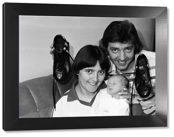 Former England Captain Carol Thomas with her baby. June 1986