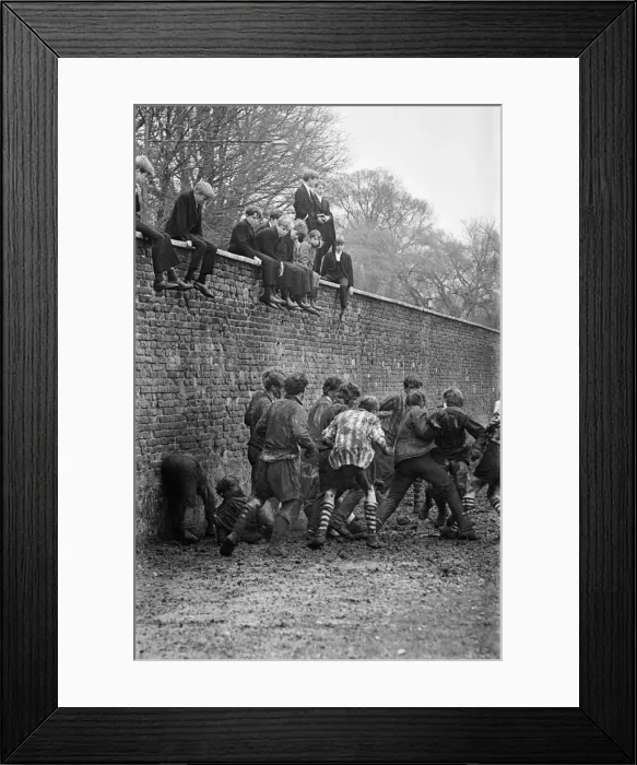 Framed Print : The Wall Game played at Eton College. Near Windsor in Berkshire. 26th November 1966 Framed Print : The Wall Game played at Eton College. Near Windsor in Berkshire. 26th November 1966