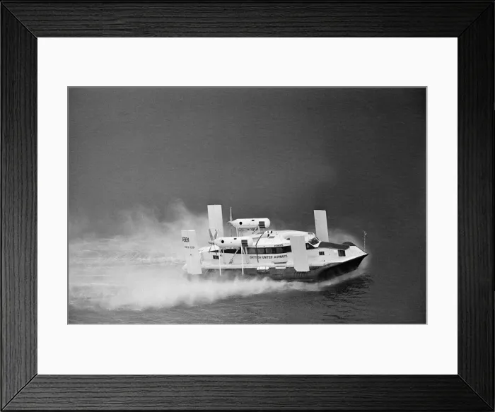 Framed Print : The Vickers Hovercraft has a trial run between Moreton, Wallasey, and Rhyl, North Wales