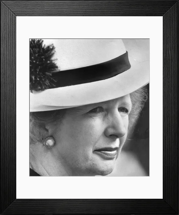 Framed Print : Margaret Thatcher looking serious - October 1983 Framed Print : Margaret Thatcher looking serious - October 1983