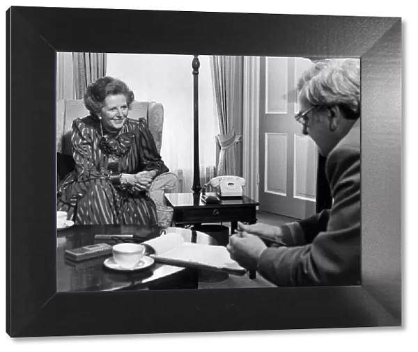 Margaret Thatcher interviewed by George Gale in Downing Street - May 1984