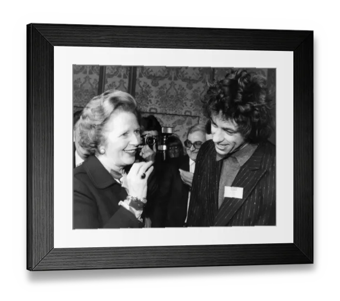 Framed Print : Margaret Thatcher and Bob Geldof at the Daily Star Gold Awards Ceremony in Manchester Framed Print : Margaret Thatcher and Bob Geldof at the Daily Star Gold Awards Ceremony in Manchester
