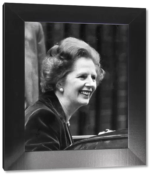Margaret Thatcher smiling - March 1984