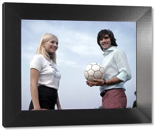 Manchester United footballer George Best with fiancee Eva Haraldsted