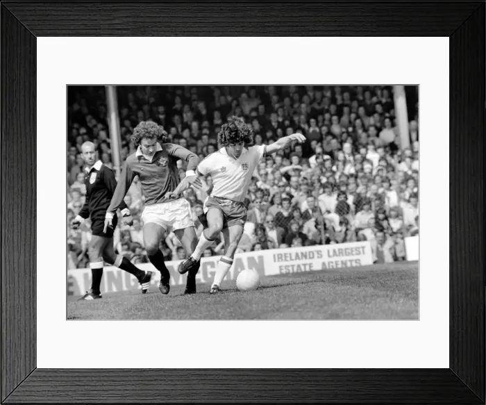 Framed Print : Home International match at Windsor Park. Northern Ireland 0 v England 0 Framed Print : Home International match at Windsor Park. Northern Ireland 0 v England 0