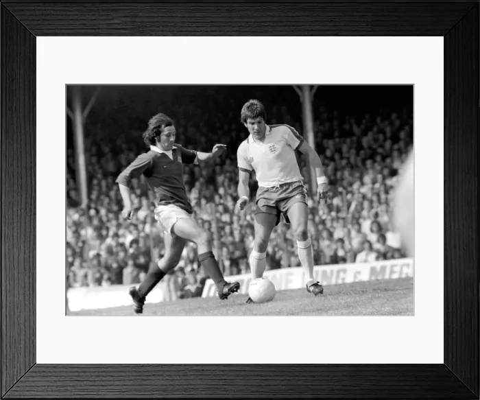 Framed Print : Home International match at Windsor Park. Northern Ireland 0 v England 0 Emlyn Framed Print : Home International match at Windsor Park. Northern Ireland 0 v England 0 Emlyn