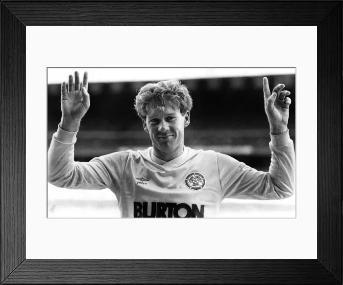 Framed Print : Leeds United striker Ian Baird. March 1987 Framed Print : Leeds United striker Ian Baird. March 1987