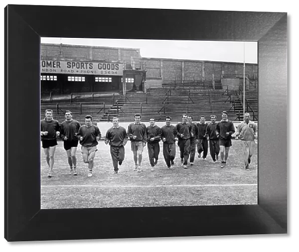 Southampton team training at The Dell. 15th March 1963