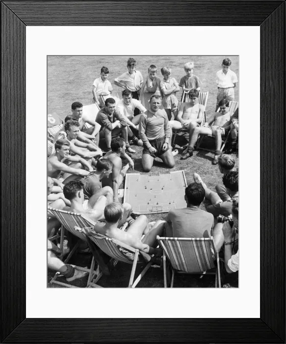 Framed Print : Chelsea players, preparing for their return to First Division Football