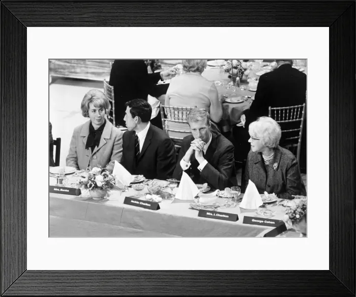 Framed Print : Reception at Elstree Studio for World Cup Team. OPS l-r Mrs