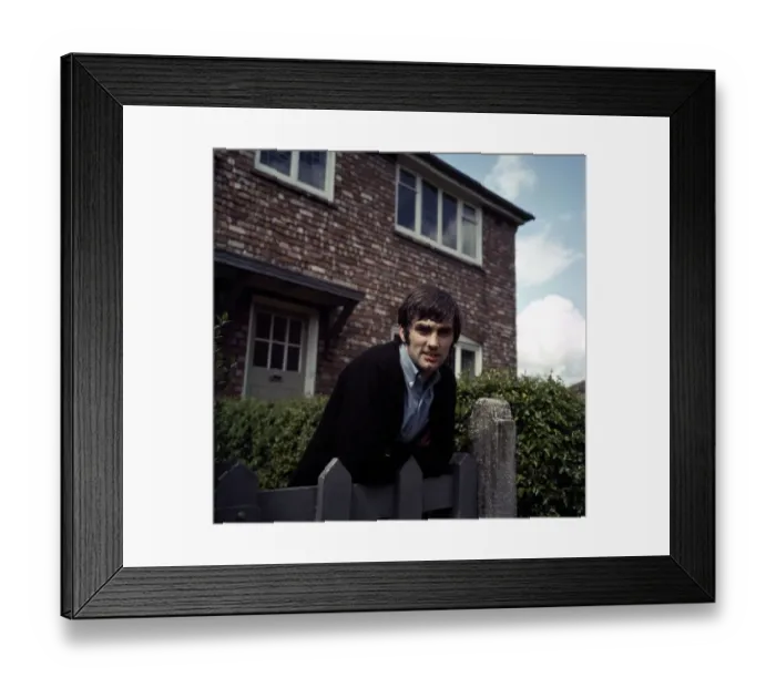 Framed Print : Manchester United footballer George Best at his digs in Manchester May 1968