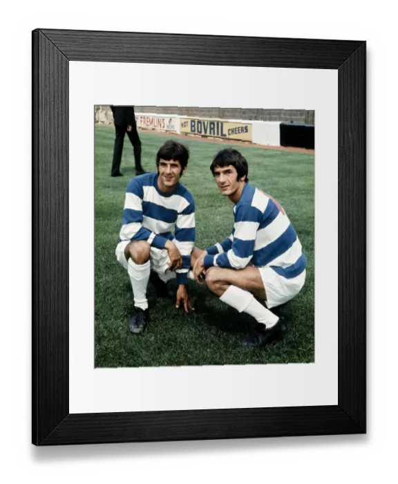 Framed Print : Footballer brothers Roger and Ian Morgan of Queens Park Rangers July 1968 Framed Print : Footballer brothers Roger and Ian Morgan of Queens Park Rangers July 1968