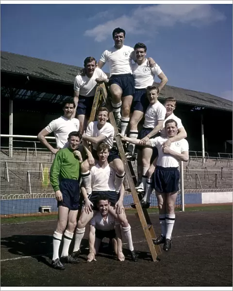 Tottenham Hotspur team pose for a group photograph at White Hart Lane March 1961