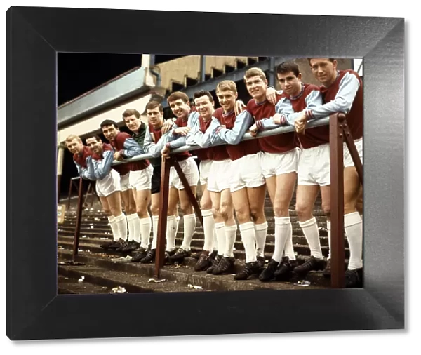 West Ham United pose for a team group photograph at Upton park April 1964