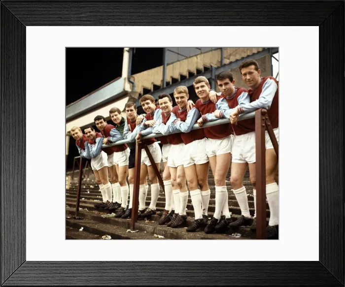 Framed Print : West Ham United pose for a team group photograph at Upton park April 1964 Framed Print : West Ham United pose for a team group photograph at Upton park April 1964