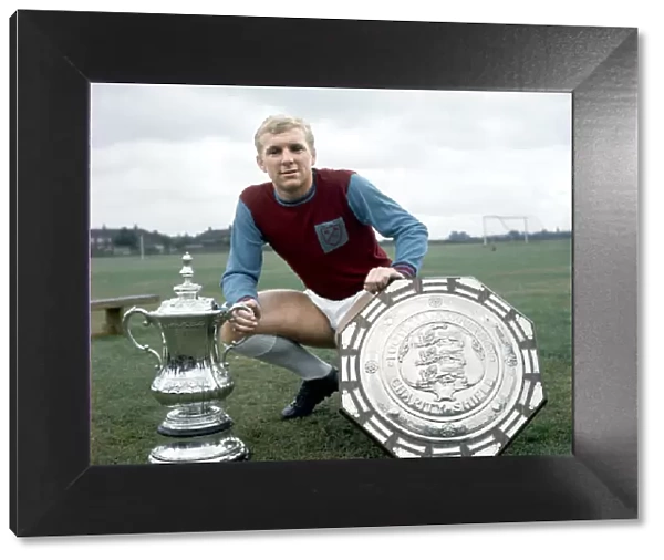 West Ham United captain Bobby Moore with the Charity Shield