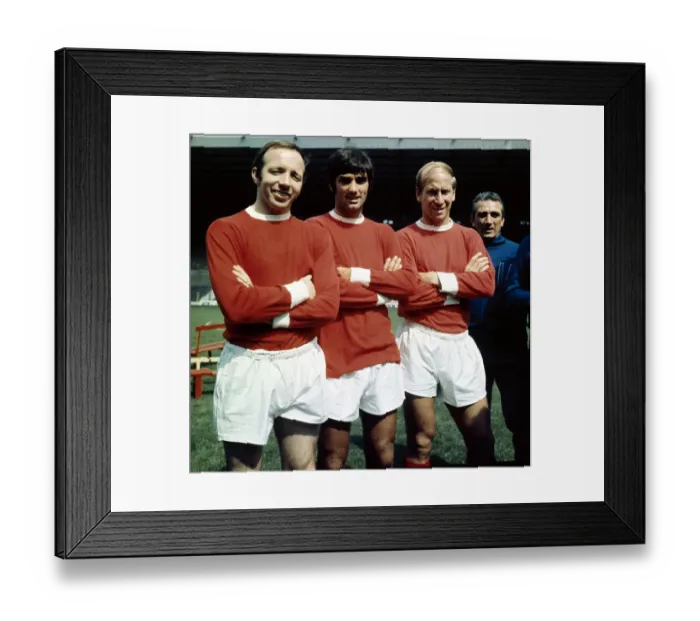 Framed Print : Manchester United footballers Nobby Stiles, George Best Framed Print : Manchester United footballers Nobby Stiles, George Best