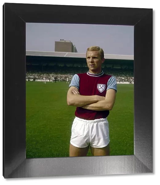 Bobby Moore of West Ham United at Upton Park before the league division one match against