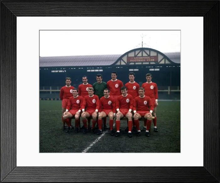 Framed Print : Liverpool pose for a team group photograph at Anfield Back row Framed Print : Liverpool pose for a team group photograph at Anfield Back row