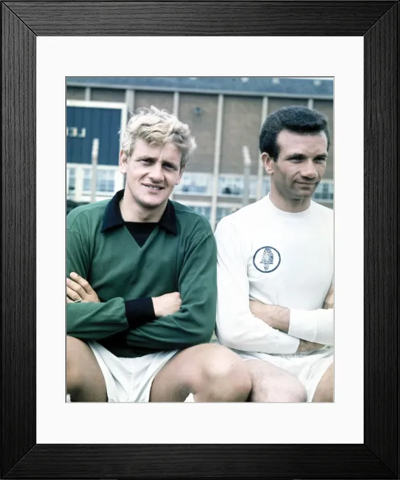 Framed Print : Leeds United goalkeeper Gary Sprake and Paul Reaney in pre season training session Framed Print : Leeds United goalkeeper Gary Sprake and Paul Reaney in pre season training session