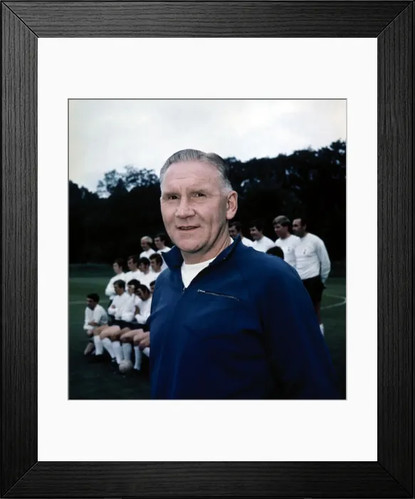Framed Print : Tottenham Hotspur manager Bill Nicholson during training July 1968 Framed Print : Tottenham Hotspur manager Bill Nicholson during training July 1968