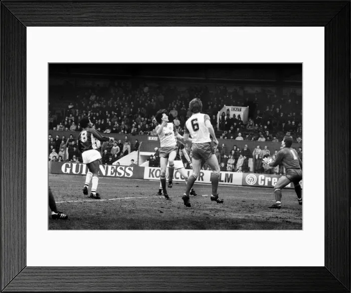 Framed Print : Stoke v. Aston Villa. March 1984 MF14-21-007 The final score was a one nil Framed Print : Stoke v. Aston Villa. March 1984 MF14-21-007 The final score was a one nil