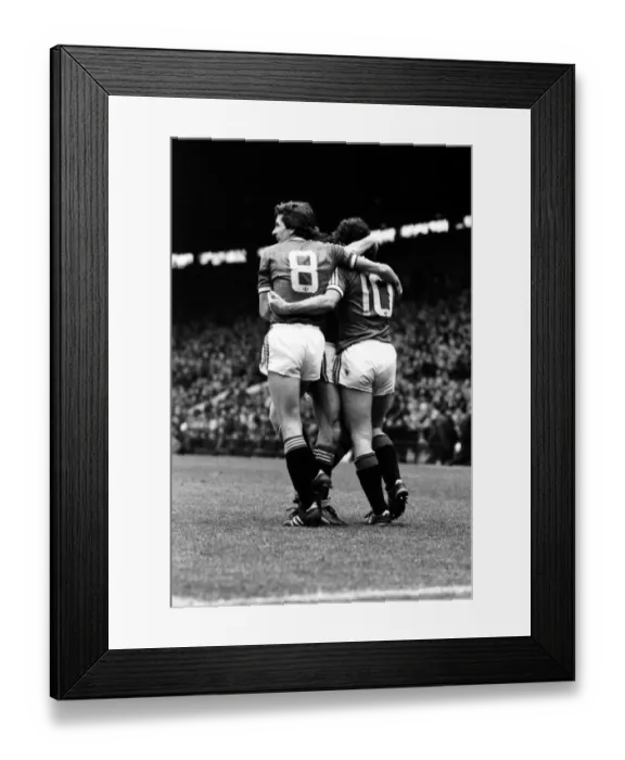 Framed Print : Manchester United v. Leicester City. March 1984 MF14-20-061 The final score was a