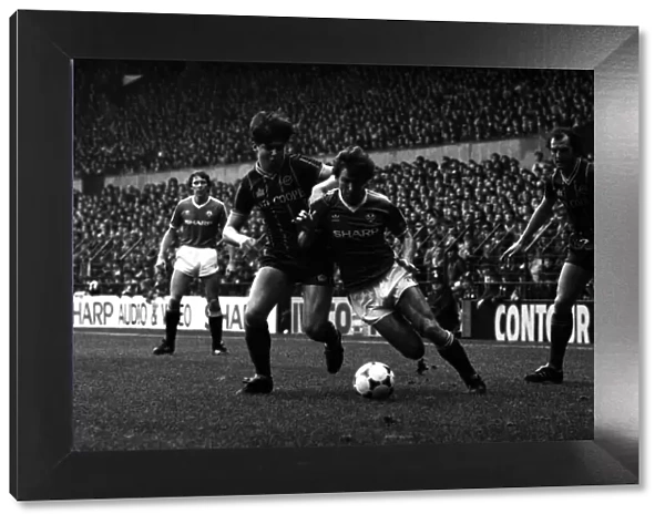 Manchester United v. Leicester City. March 1984 MF14-20-049 The final score was a