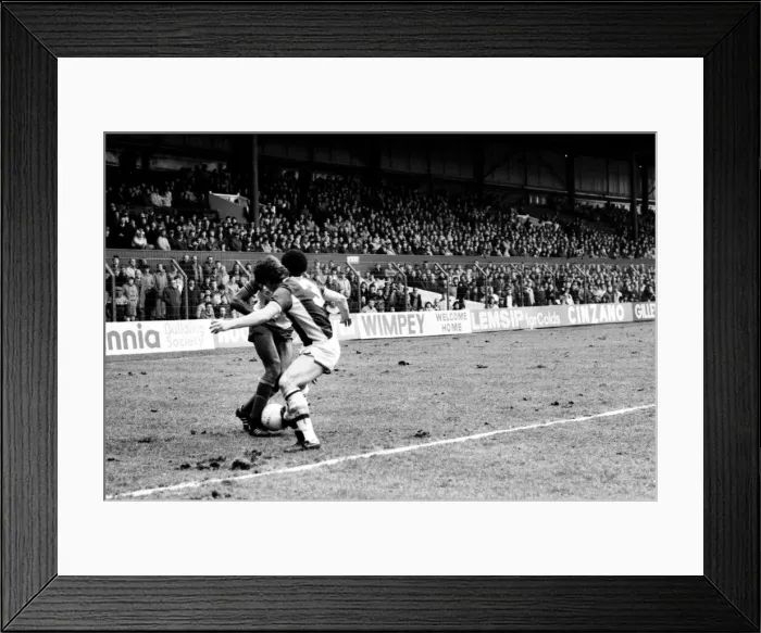 Framed Print : Stoke v. Aston Villa. March 1984 MF14-21-012 The final score was a one nil Framed Print : Stoke v. Aston Villa. March 1984 MF14-21-012 The final score was a one nil