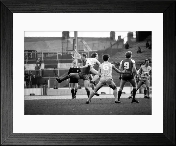 Framed Print : Manchester City v. Shrewsbury. March 1984 MF14-18-015 The final score was a one nil Framed Print : Manchester City v. Shrewsbury. March 1984 MF14-18-015 The final score was a one nil