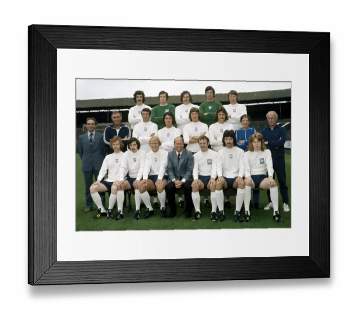 Framed Print : New Preston North End manager Bobby Charlton with his team at the club