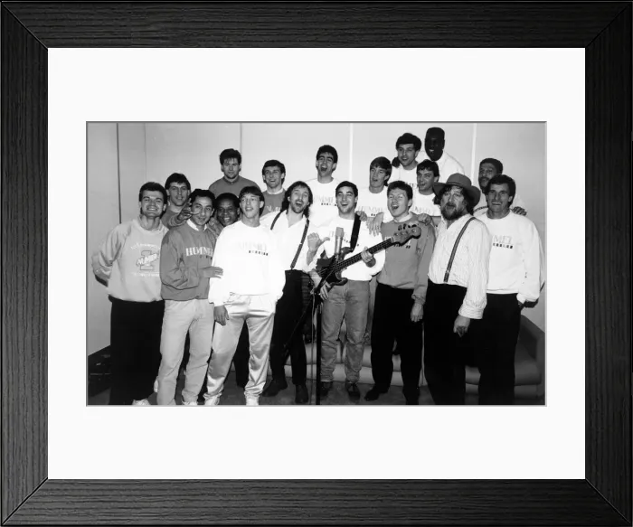 Framed Print : Dannys Boys. Spurs are dedicating the 1987 FA Cup final to injured full back Danny Framed Print : Dannys Boys. Spurs are dedicating the 1987 FA Cup final to injured full back Danny