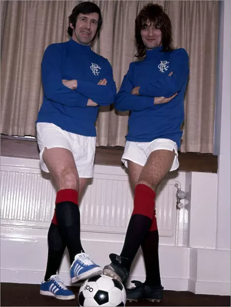 Glasgow Rangers FC captain John Greig (left) seen here with singer Rod Stewart