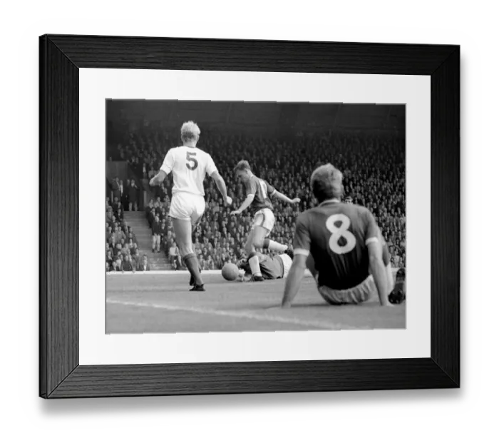 Framed Print : Arsenal goalkeeper Jim Furnell reaches out for the loose ball which was taken from his Framed Print : Arsenal goalkeeper Jim Furnell reaches out for the loose ball which was taken from his