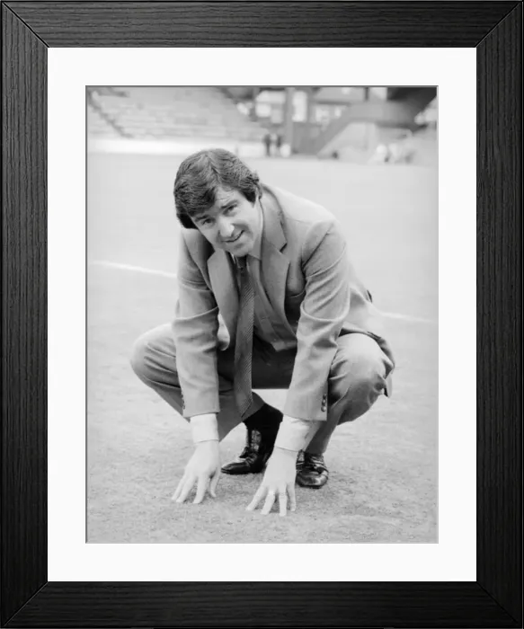 Framed Print : QPR manager Terry Venables inspects the newly laid turf at Loftus Road