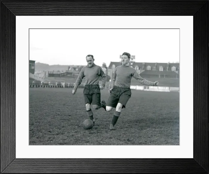 Framed Print : Bristol City FC. J. Paul and T. Scott in training. 11th December 1929. DM17168a Framed Print : Bristol City FC. J. Paul and T. Scott in training. 11th December 1929. DM17168a