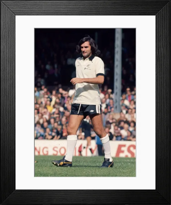 Framed Print : Fulhams George Best seen here in action against Wolves. September 1976 Framed Print : Fulhams George Best seen here in action against Wolves. September 1976